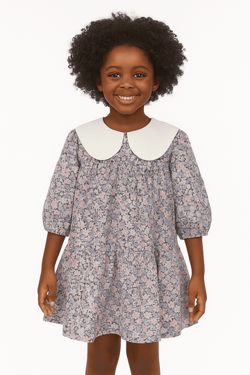 Aop Floral Peterpan Collar Dress Assorted Nawao.com