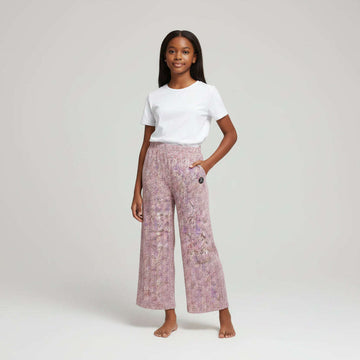 Aop Pleated Culottes Assorted Nawao.com