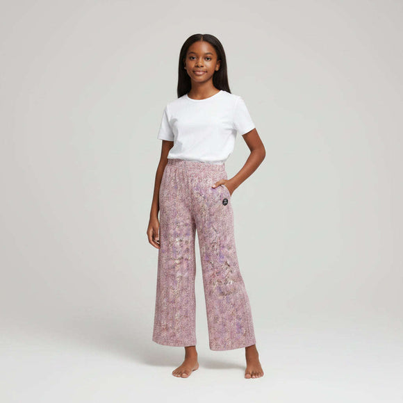 Aop Pleated Culottes Assorted Nawao.com