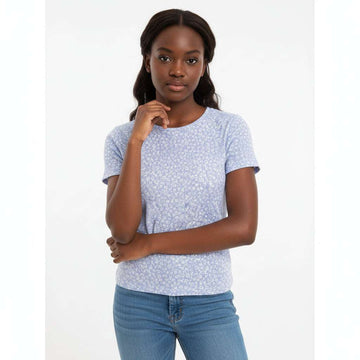 Aop Rib Top With Front Gathering Assorted Nawao.com