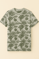 Aop Tee Mid Grey Small Nawao.com