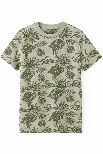 Aop Tee Mid Grey Small Nawao.com