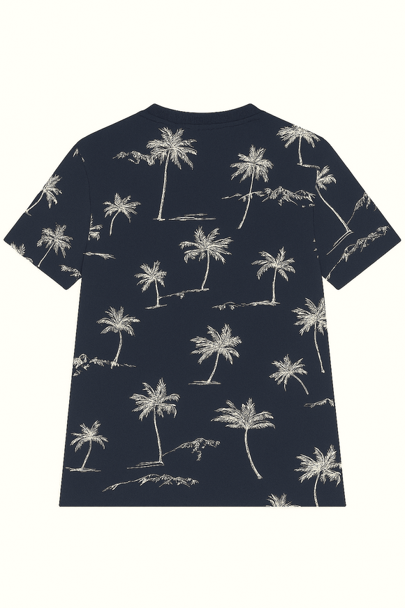 Aop Tee Navy Nawao.com