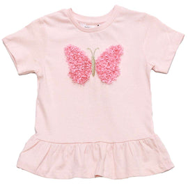 Applique Peplum Jersey Top With Aop Legging Orange Nawao.com