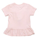 Applique Peplum Jersey Top With Aop Legging Orange Nawao.com