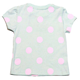 Aqua Polka Dot T Shirt Nawao.com