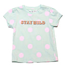 Aqua Polka Dot T Shirt Nawao.com