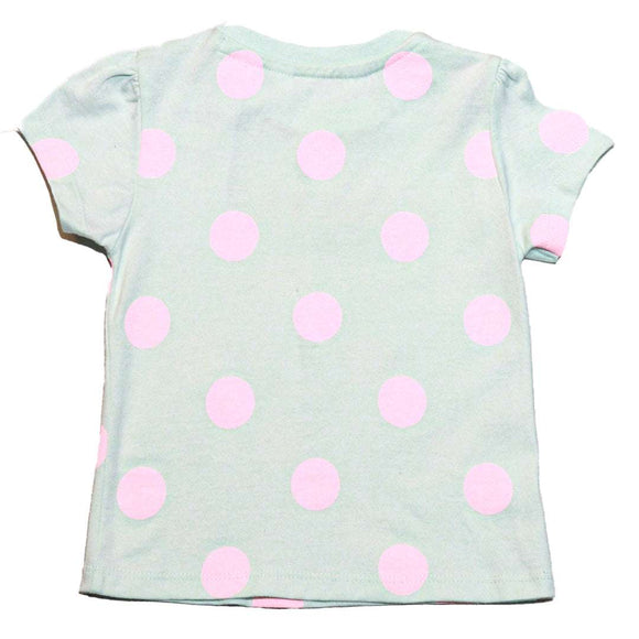Aqua Polka Dot T Shirt Nawao.com