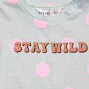 Aqua Polka Dot T Shirt Nawao.com