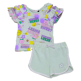 Aqua Tropical All Over Print Set Blue Nawao.com