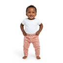 Assorted Brown And Ivory All Over Print Active Pants Assorted Nawao.com