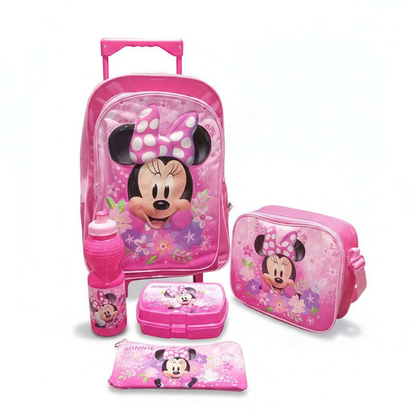 Assorted Minnie Mouse 5 In 1 Value Pack  16  Trolley Bag Nawao.com