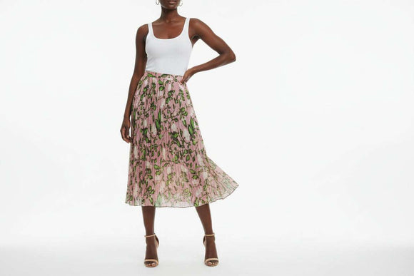Assorted Pleated Assymetric Skirt Assorted Nawao.com