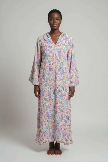 Assorted Printed Long Dress Nawao.com