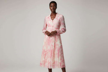 Assorted Printed Long Pleated Dress Assorted Nawao.com