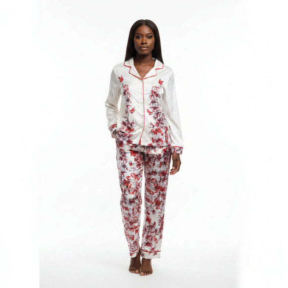 Assorted Satin Classic Pyjama Set Assorted Nawao.com
