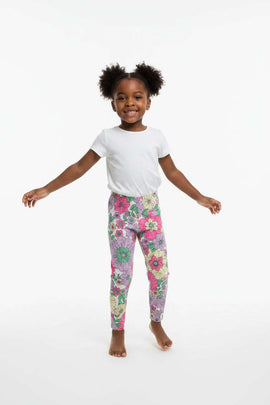 Assorted White Floral Aop Leggings  White Nawao.com