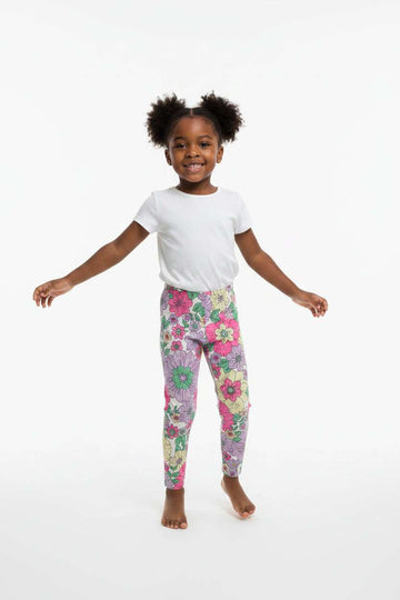 Assorted White Floral Aop Leggings  White Nawao.com