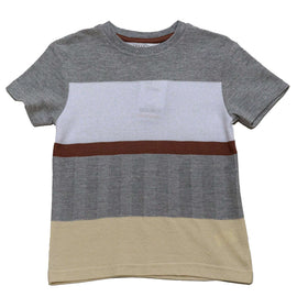 Asst Y D Striped Short Sleeve Jacquard T Shirt Assorted Nawao.com