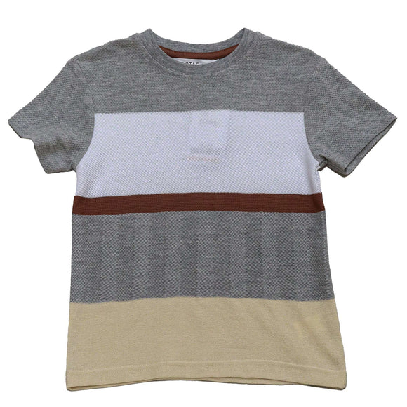 Asst Y D Striped Short Sleeve Jacquard T Shirt Assorted Nawao.com