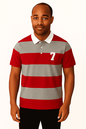 Autostripe Pique Polo  Rugby  Assorted Small Nawao.com