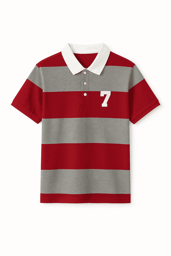 Autostripe Pique Polo  Rugby  Assorted Small Nawao.com