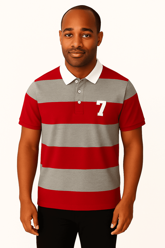 Autostripe Pique Polo  Rugby  Assorted Small Nawao.com