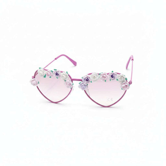 Aviator Floral Embellishment Sunglasses Nawao.com
