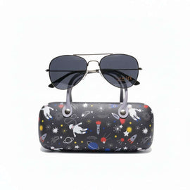 Aviator Sunglasses With Printed Case Nawao.com