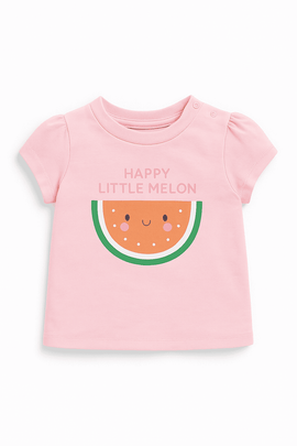 Baby Pink Strawberry All Over Print T Shirt Nawao.com