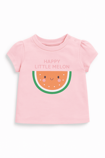 Baby Pink Strawberry All Over Print T Shirt Nawao.com