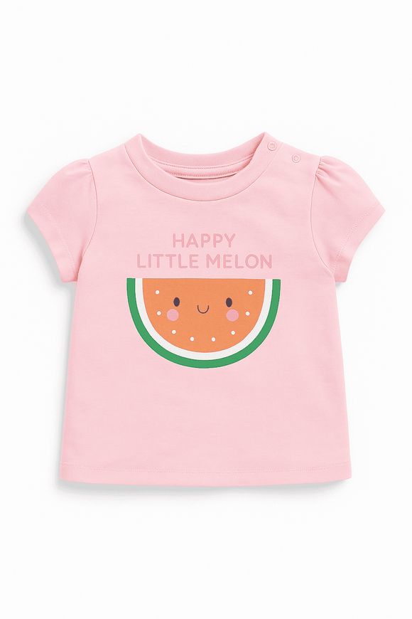 Baby Pink Strawberry All Over Print T Shirt Nawao.com