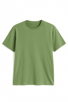 Basic Solid Crew Neck Tee Assorted Nawao.com