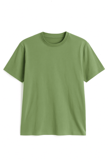 Basic Solid Crew Neck Tee Assorted Nawao.com