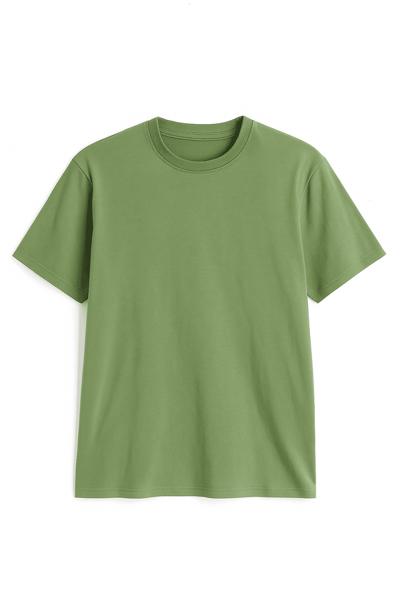 Basic Solid Crew Neck Tee Assorted Nawao.com