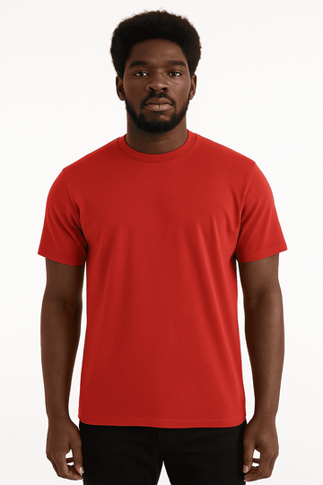 Basic Solid Crew Neck Tee Assorted Nawao.com