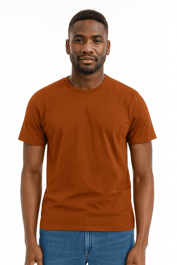 Basic Solid Crew Neck Tee Assorted Nawao.com