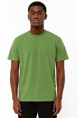 Basic Solid Crew Neck Tee Assorted Nawao.com