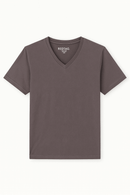 Basic Solid V Neck Tee Assorted Nawao.com