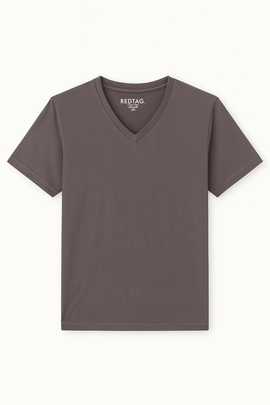 Basic Solid V Neck Tee Assorted Nawao.com