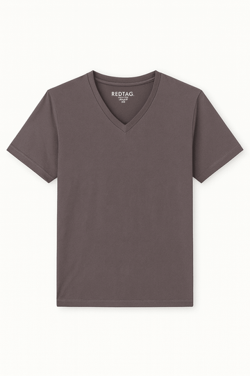 Basic Solid V Neck Tee Assorted Nawao.com