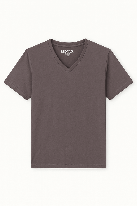Basic Solid V Neck Tee Assorted Nawao.com