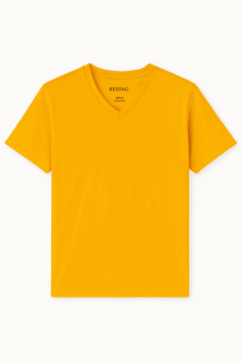 Basic Solid V Neck Tee Assorted Nawao.com