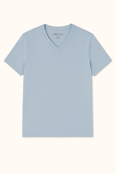 Basic Solid V Neck Tee Assorted Small Nawao.com