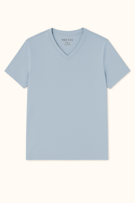 Basic Solid V Neck Tee Assorted Small Nawao.com