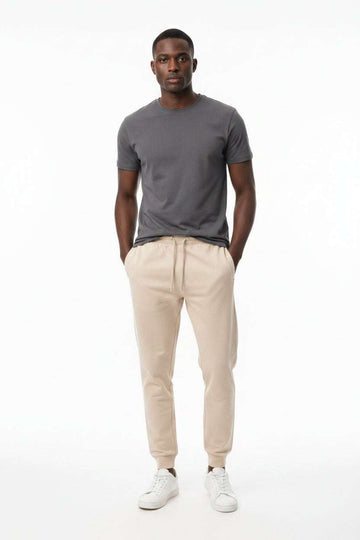 Basic Track Pant Beige Small Nawao.com