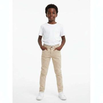 Beige 5 Pocket Jeans Beige Nawao.com