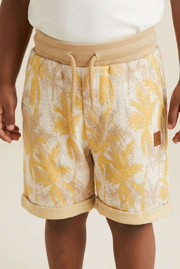 Beige All Over Print Shorts  Beige 2_3 Years Nawao.com