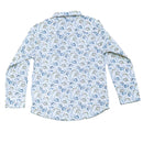 Beige Allover Print Long Sleeve Shirt With Bow Tie Nawao.com