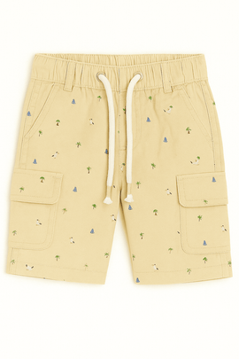 Beige And Olive Green 2Pc Pack Shorts Assorted Nawao.com